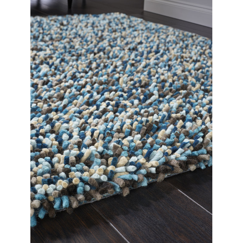 Fatululik Wool Hand Woven Shag Area Rug, Rectangle 80 x 150cm