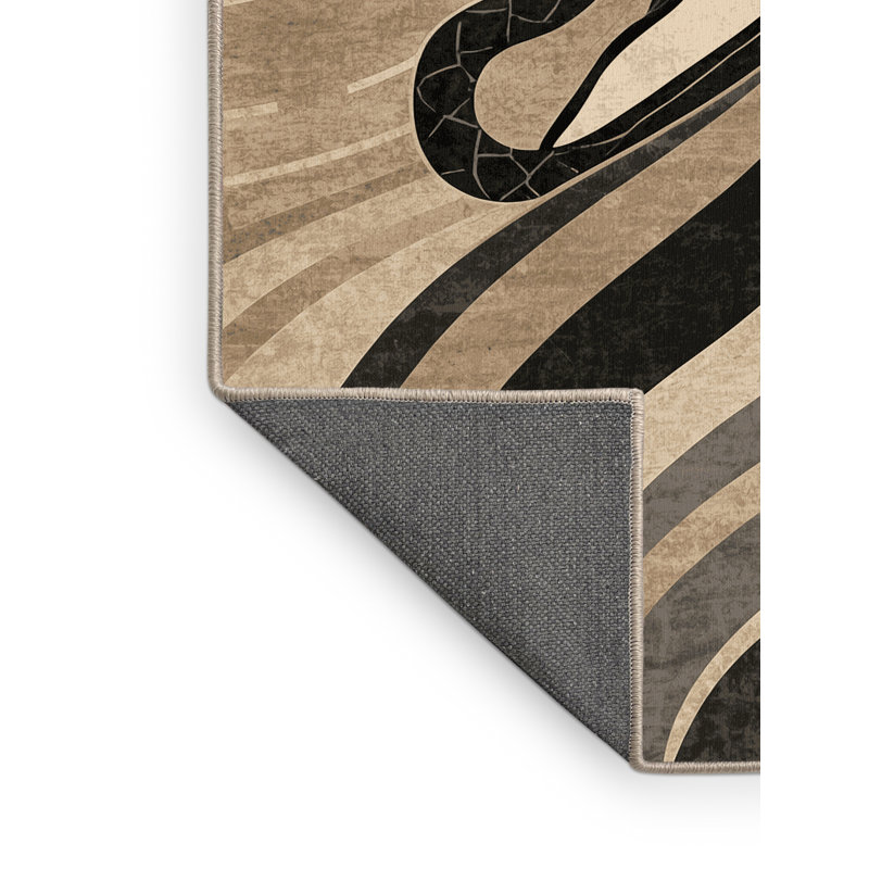 Tapis moelleux moelleux et moelleux à motif arc-en-ciel doux et luxueux Faune, 2 x 5