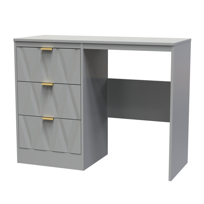 Las Vegas 3 Drawer Vanity in Graphite (Ready Assembled), Dusk Grey