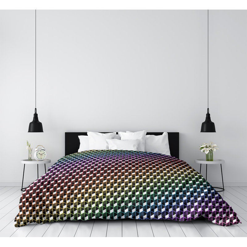 Housse de couette Katelyn Elizabeth, Microfibre, Housse de couette pour très grand lit, Brun / noir