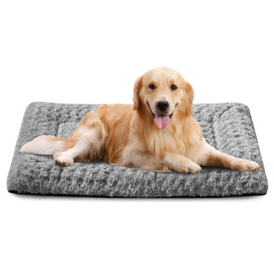 Rose Plush Dog Bed Mat/Pad, Washable Anti-Slip Pet Kennel Beds Sleeping Crate Mat