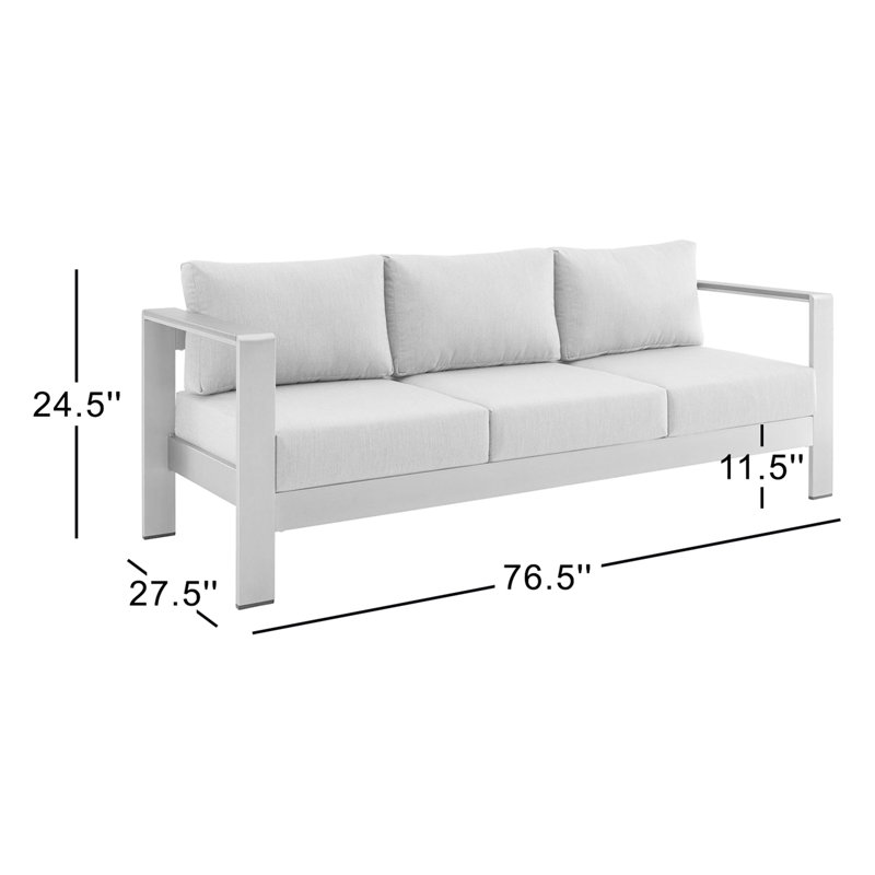 Canapé d'extérieur Shore Sunbrella, gris