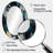 Blue And White Artistic Movement - Abstract Oval Decorative Mirror On Metal-1173448490