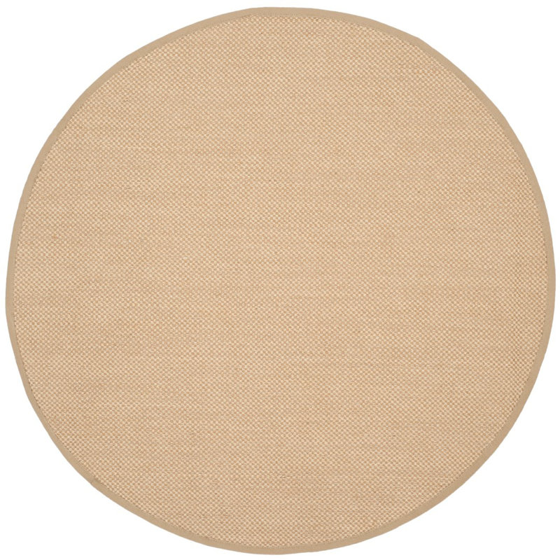 Benevides Machine Woven Tan Rug, Round 183cm