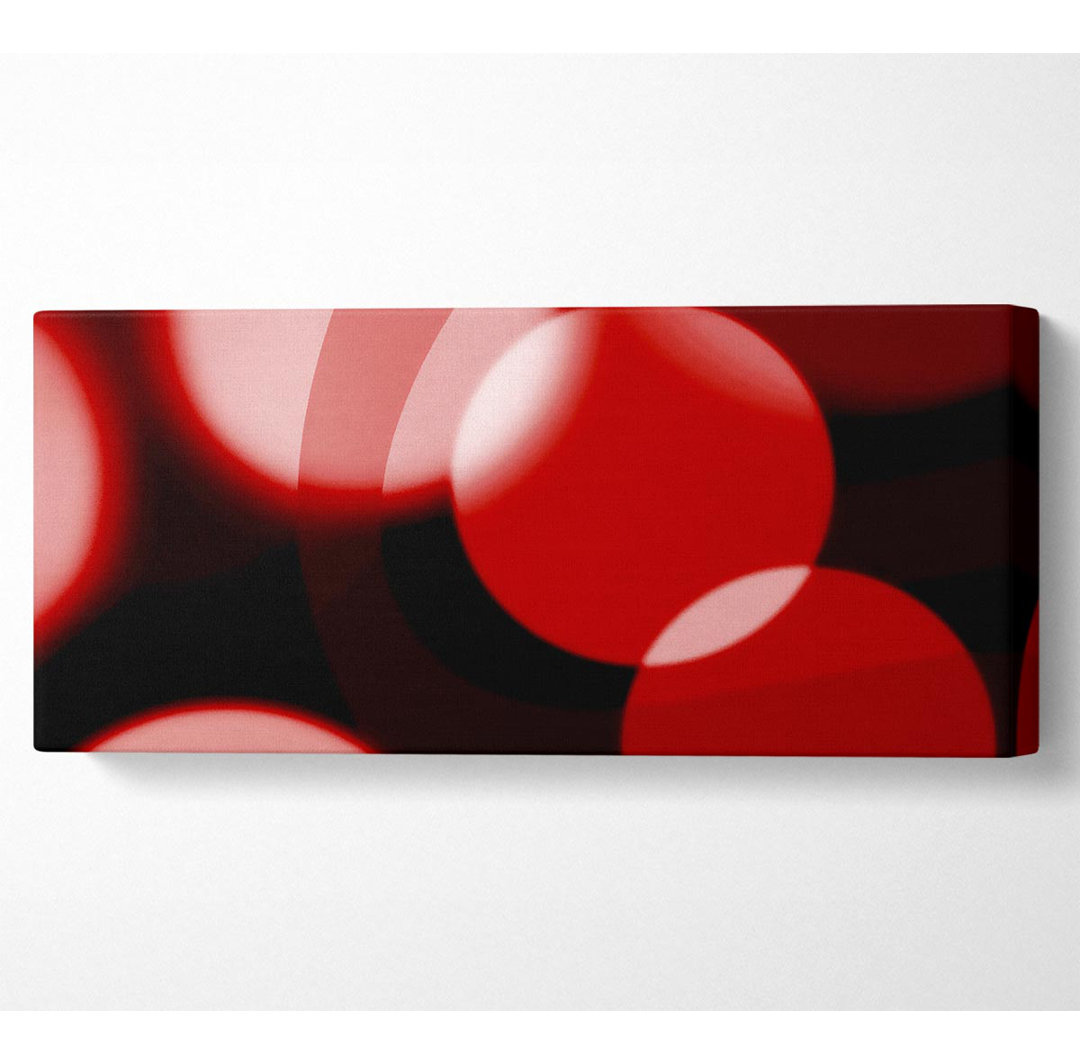 Red Disco Lights - Panorama-Kunstdrucke auf Leinwand - Wrapped Canvas