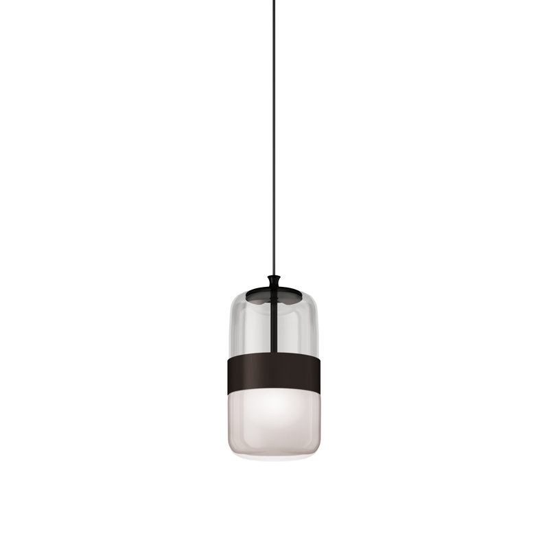 Futura 1 - Light Pendant, 96" H x 9" W x 9" D, Brown/Smoky, Matte Black