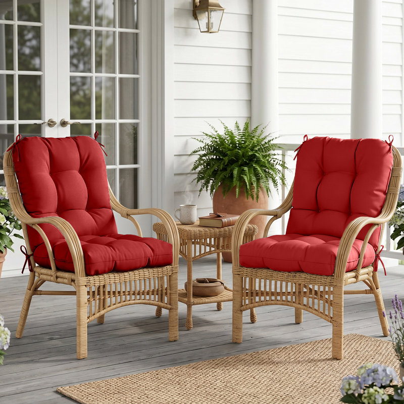 Outdoor/Indoor Adirondack Chair Seat / Back Cushion, Red