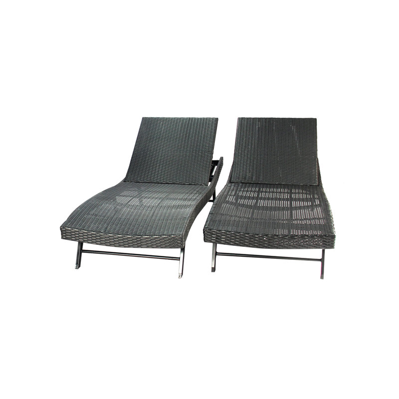 Chaise longue longue inclinable 76 po Ragena - noir
