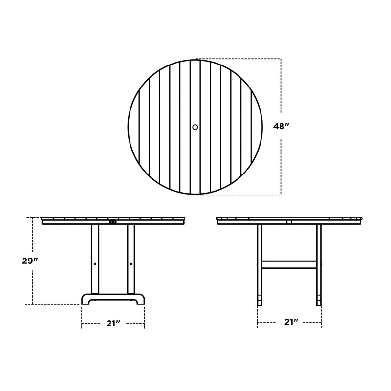 Classics Classics Round 48" Dining Table, White