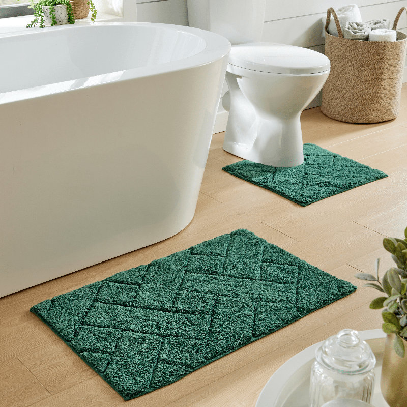 Non-Slip Bath Mat, Green