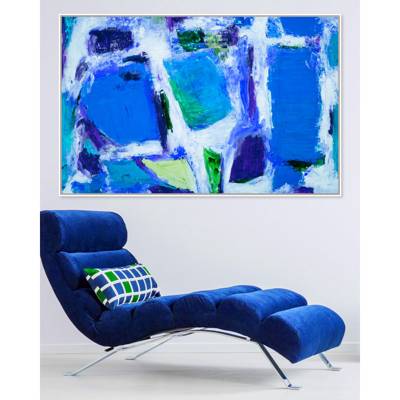 «Miami Nights» par Yaffa G, reproduction sur toile, Cadre flottant blanc, H 24 po x l 37 po