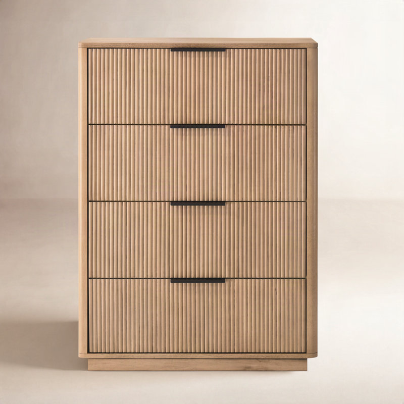 Akira 4 - Drawer Chest, White Oak