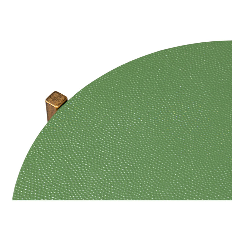 Shagreen End Table, Light Green