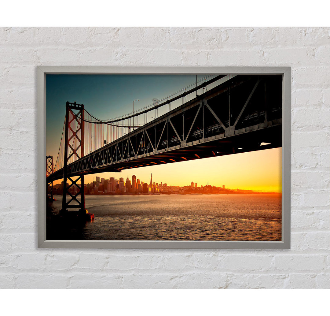 Oakland Bay Bridge San Francisco - Einzelbildrahmen Kunstdrucke auf Leinwand