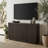 48" Fluted Buffet Table with Adjustable Shelves & Cable Management — Alder Brown Transitional Sideboard for Dining Room | Alston-1610427167