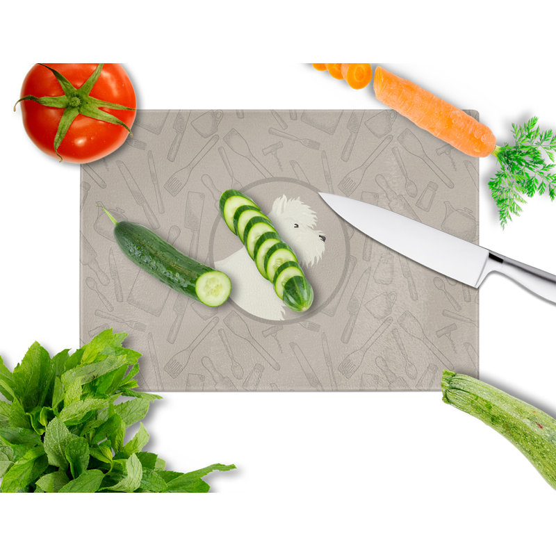 Verre trempé caroline de la planche à découper dans la cuisine, Westie