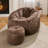 Compression Comfy Pumpkin Bean Bag Couch Sofa Chair,Modern Faux Fur Bean Bag Chair With Ottoman-1556800778