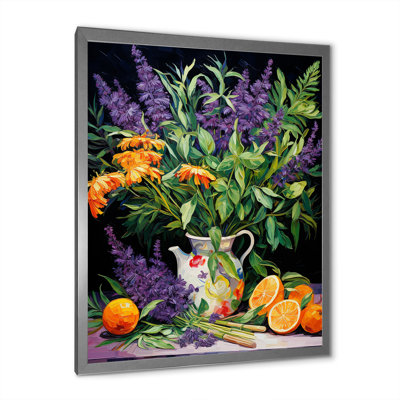 «Fauvist Herbs Pottery Flavors 5 - Floral Herbs», art mural