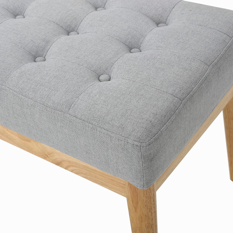 Banc rembourré de style minimaliste de ménage, Gris clair