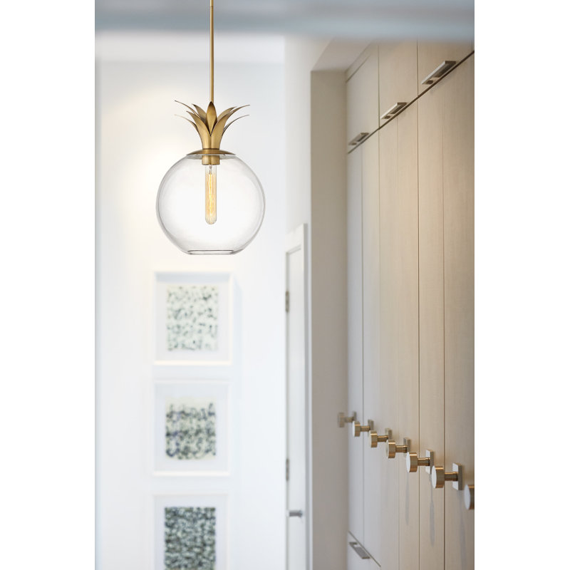 Luminaire suspendu sphère 1 lumière Gazala, Laiton héritage