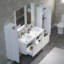 Ensemble de meuble-lavabo double mural 48 "avec miroir Artesian