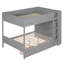 Lit superposé double au-dessus de double avec 2 tiroirs et armoire multicouche, gris-1599949351