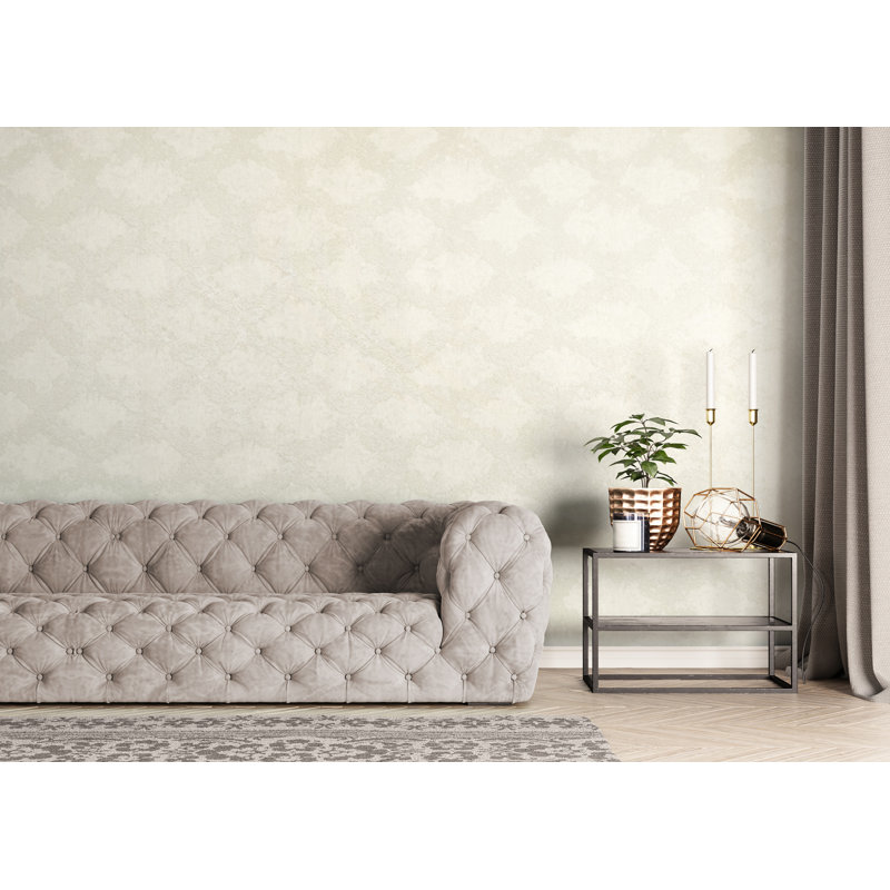 Rouleau de papier peint L 33 pi x l 21 po Crafted Silky, Taupe / gris