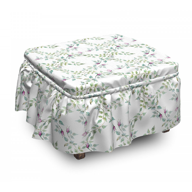 Housse pour repose-pieds twiggy rose branches
