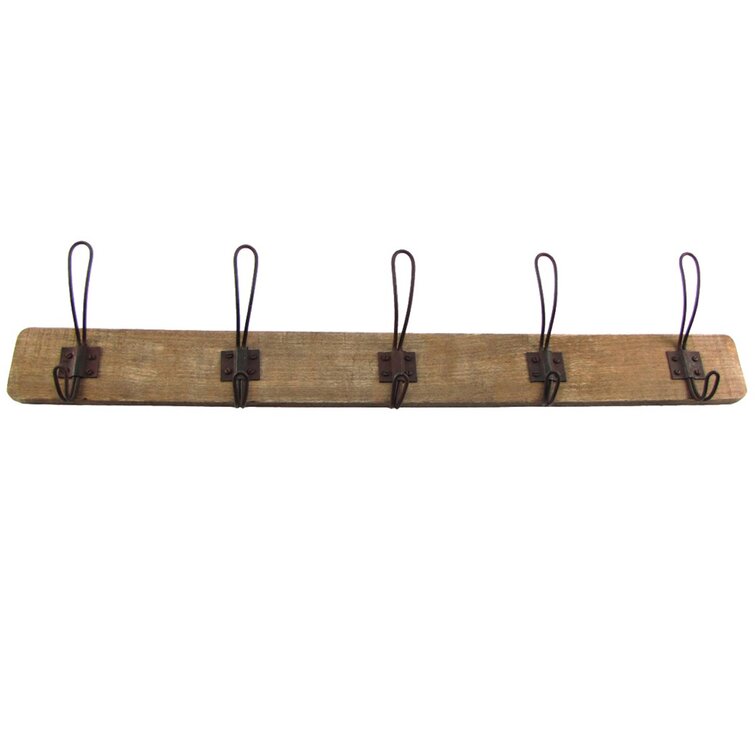 Millwood Pines Dwaine Iron 5 - Hook Wall Mounted Coat Rack