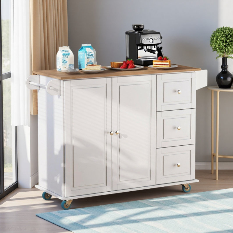 Chariot de rangement pour îlot de cuisine avec chariot de rangement Kitchen Island