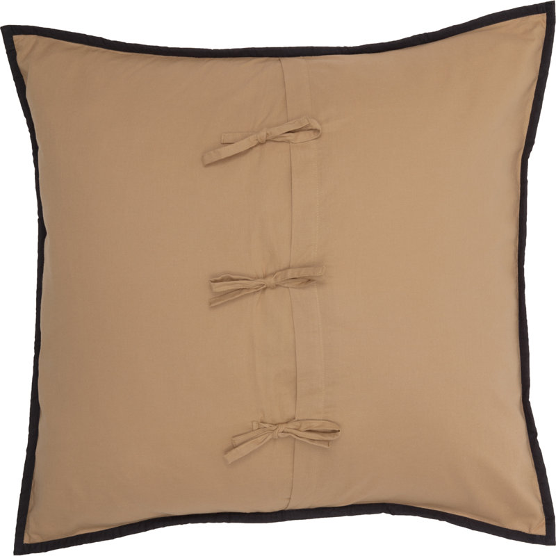 Taie décorative noire matelassée Euro