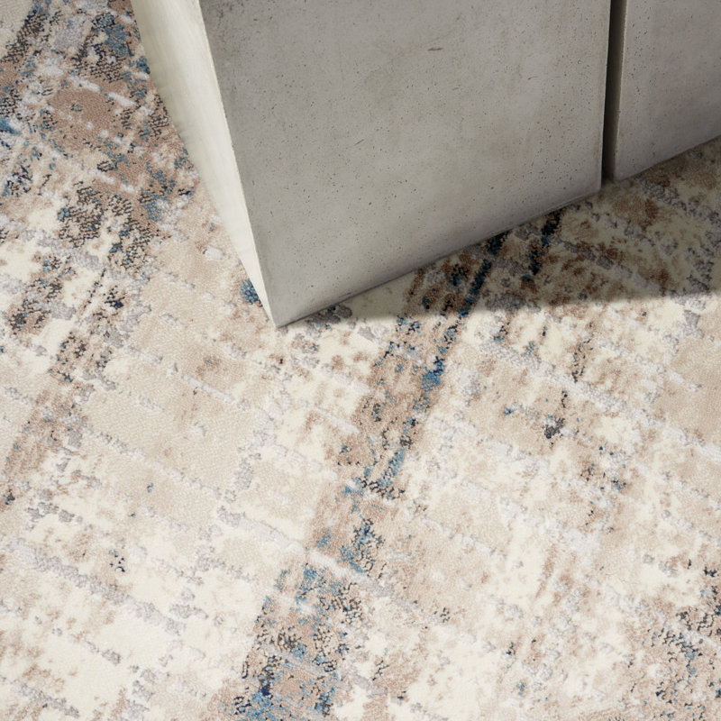 Abstract Indoor / Outdoor Rug, Rectangle 9' x 12'