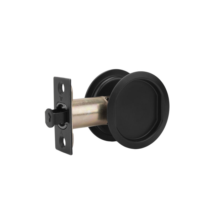 Quincaillerie de porte de poche, Noir mat, H 2,43 po x l 2,43 po x P 0,13 po