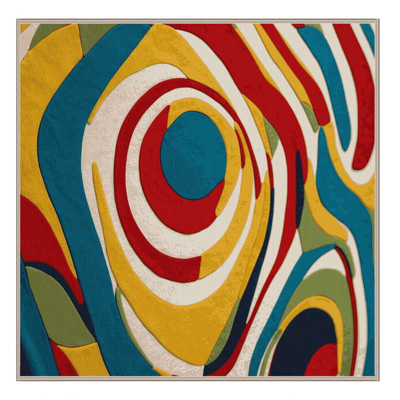 Lively Riff Rug, Square 7'