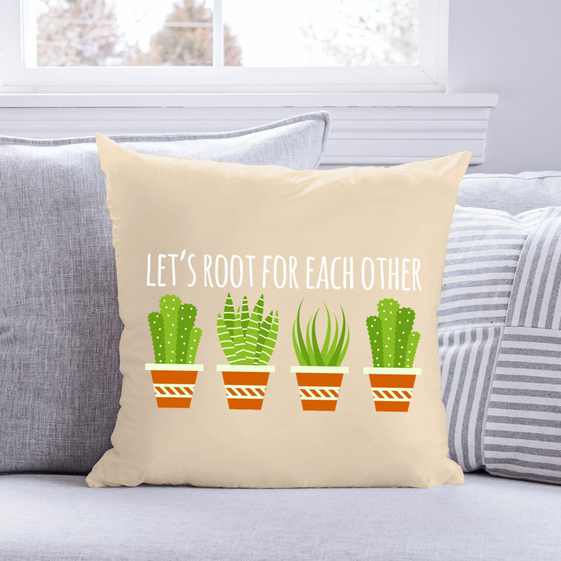 Citation amusante «Garden Lover» 895 - Coussin décoratif inclus, H 14 po x l 14 po