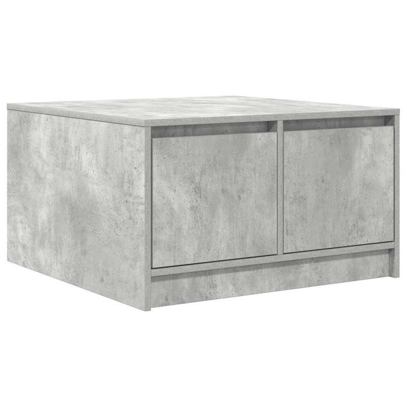 Coffee Table with Storage, 40" H x 70.5" L x 70" W, Concrete Grey