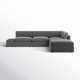 Rosmeer 6 - Piece 132'' W Reversible Upholstered Sectional With Storage Ottoman