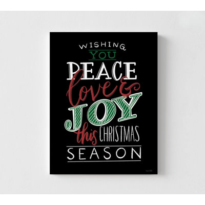 «W Wish You Peace-Love And Joy» par Fenway, idée de décor de cheminée au-dessus, décoration de maison saisonnière, art mural de salon parfait pour Noël