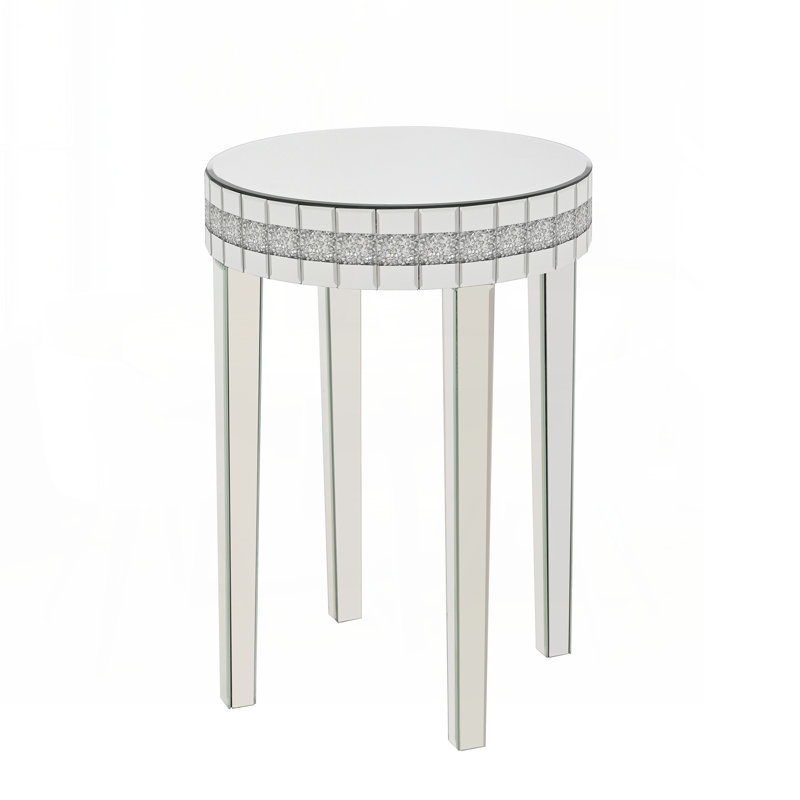 Table de petit déjeuner à miroir ronde Artisanal