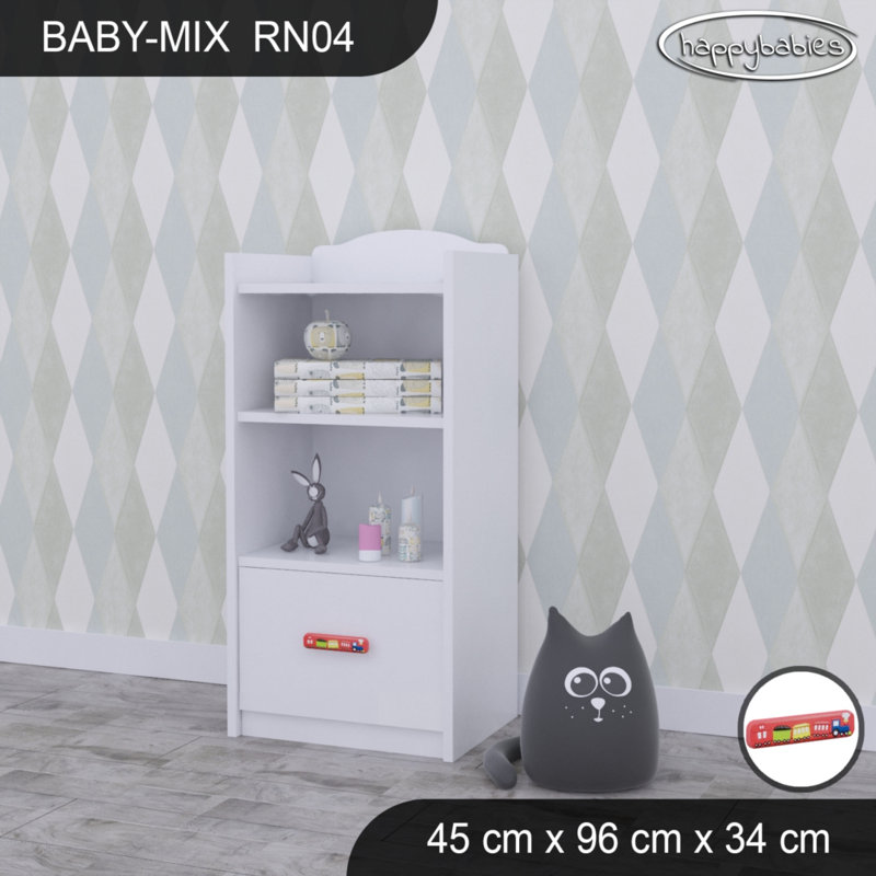 96cm H Kids Cube, White/Orange, 96cm H x 45cm W x 34cm D