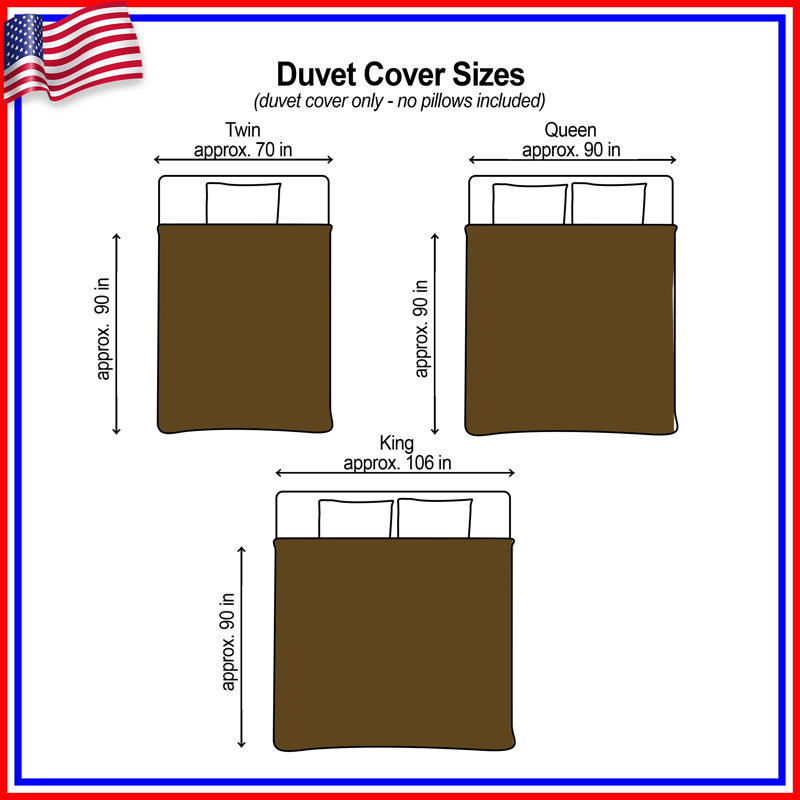 Solid Brown Color Duvet Covers, Queen