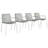 Como 4 - Person Teak Solid Wood Patio Dining Set Umbrella Hole Included Rectangular Table