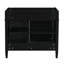 Meuble-lavabo moderne de 36 po. 2 tiroirs et un tiroir basculant. Bois massif. . Noir Armoire gracieuse de 36 po, style. Et. Espace-803825674-803825672