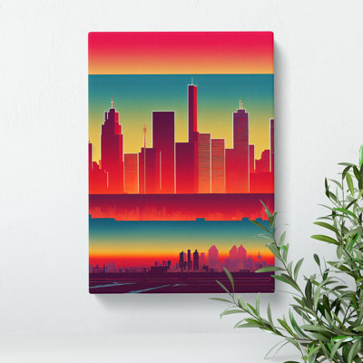 City Skyline Layers - Wrapped Canvas Print