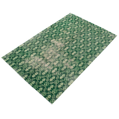 Ofek One-of-a-Kind 6'7" X 9'10" 2000s Wool Area Rug in Green