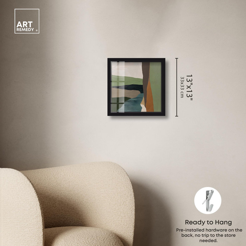 «Edifice of Earth I», reproduction décorative noire par Art Remedy, H 13 po x l 13 po, Noir