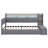 Upholstered Daybed with Storage Footstool, Shelves, Two Drawers, USB Charging and LED Light-713532843