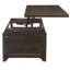 Table basse avec rangement en bois massif Atlai