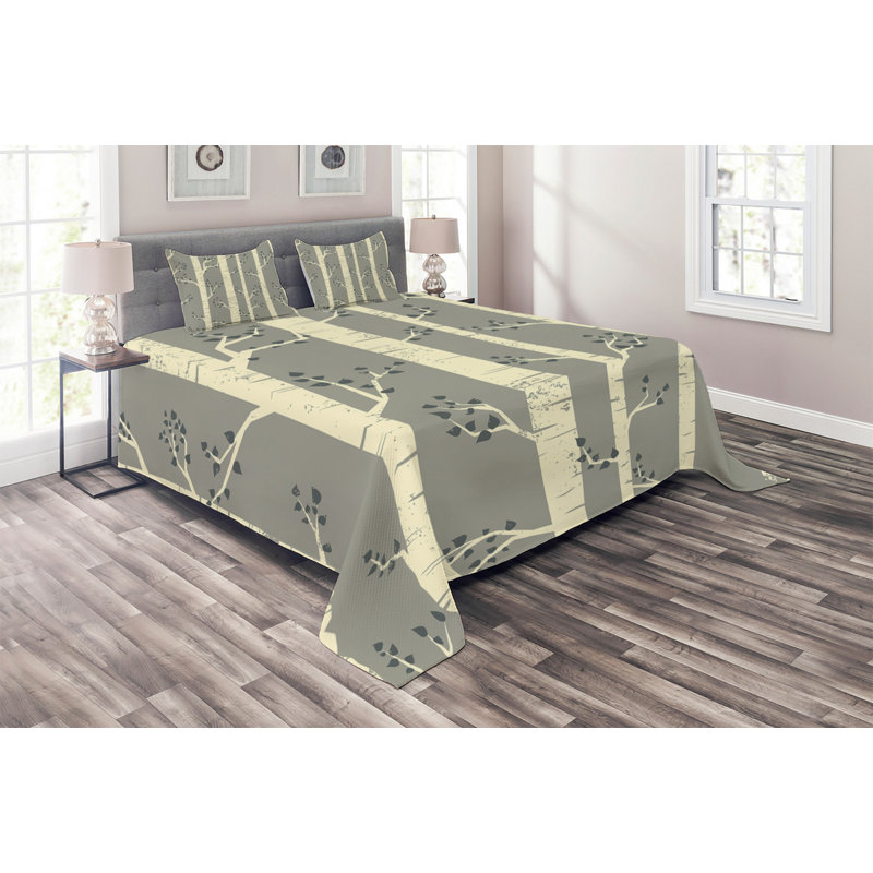 Rustic Polyester Coverlet, King Bedspread + 2 Shams