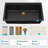 Space-saving Quartz Kitchen Sink, Durable Granite Composite, Modern Black Undermount Design